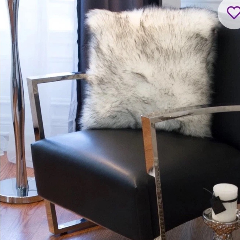 Luxe Belton Faux Fur Pillow | 2-Pack | Gradient Gray | 18"x18"